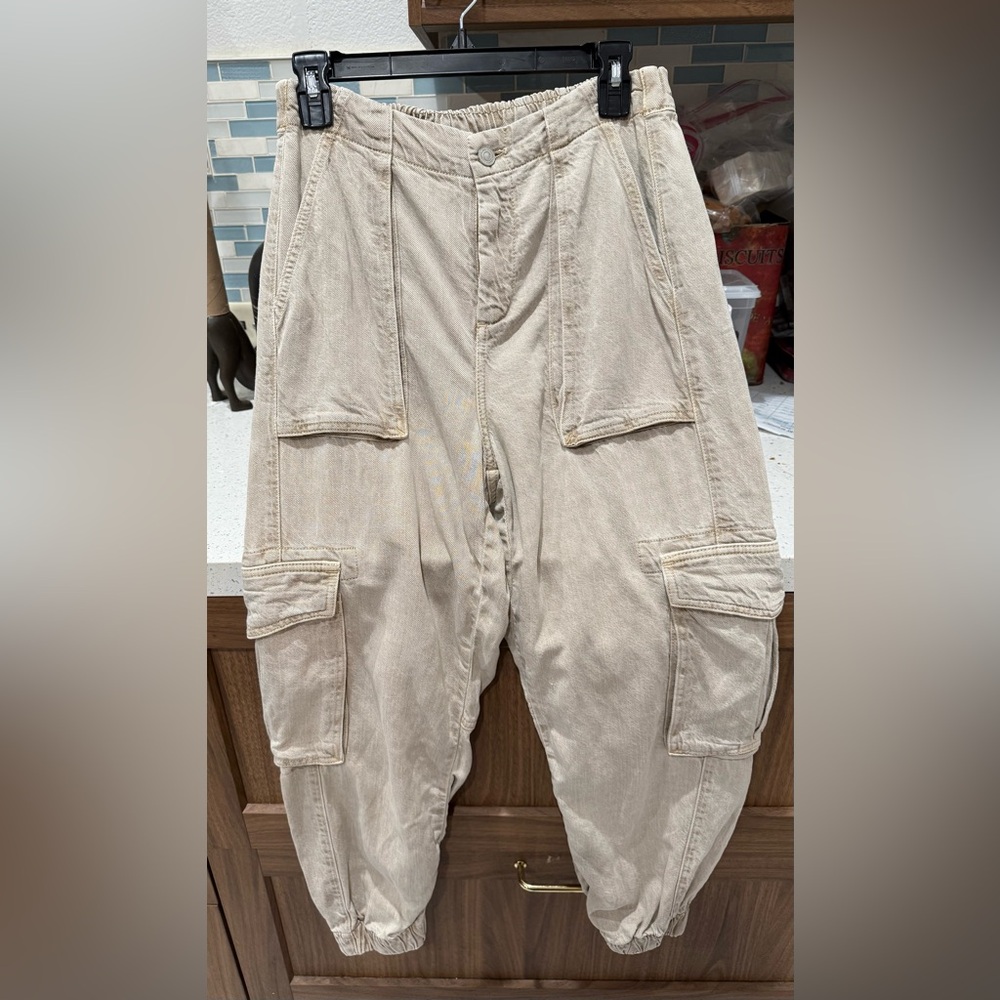 AllSaints Woman’s  Light Beige Cargo Joggers